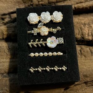 Elegant Floral Watchband Charm Set